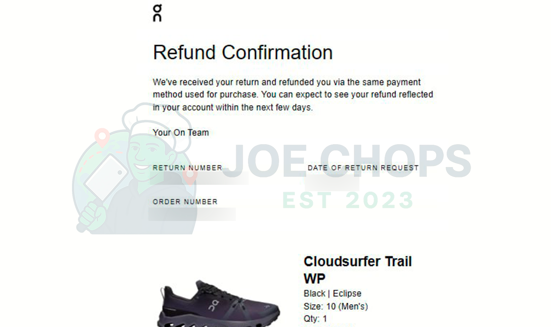 On Running Order Success